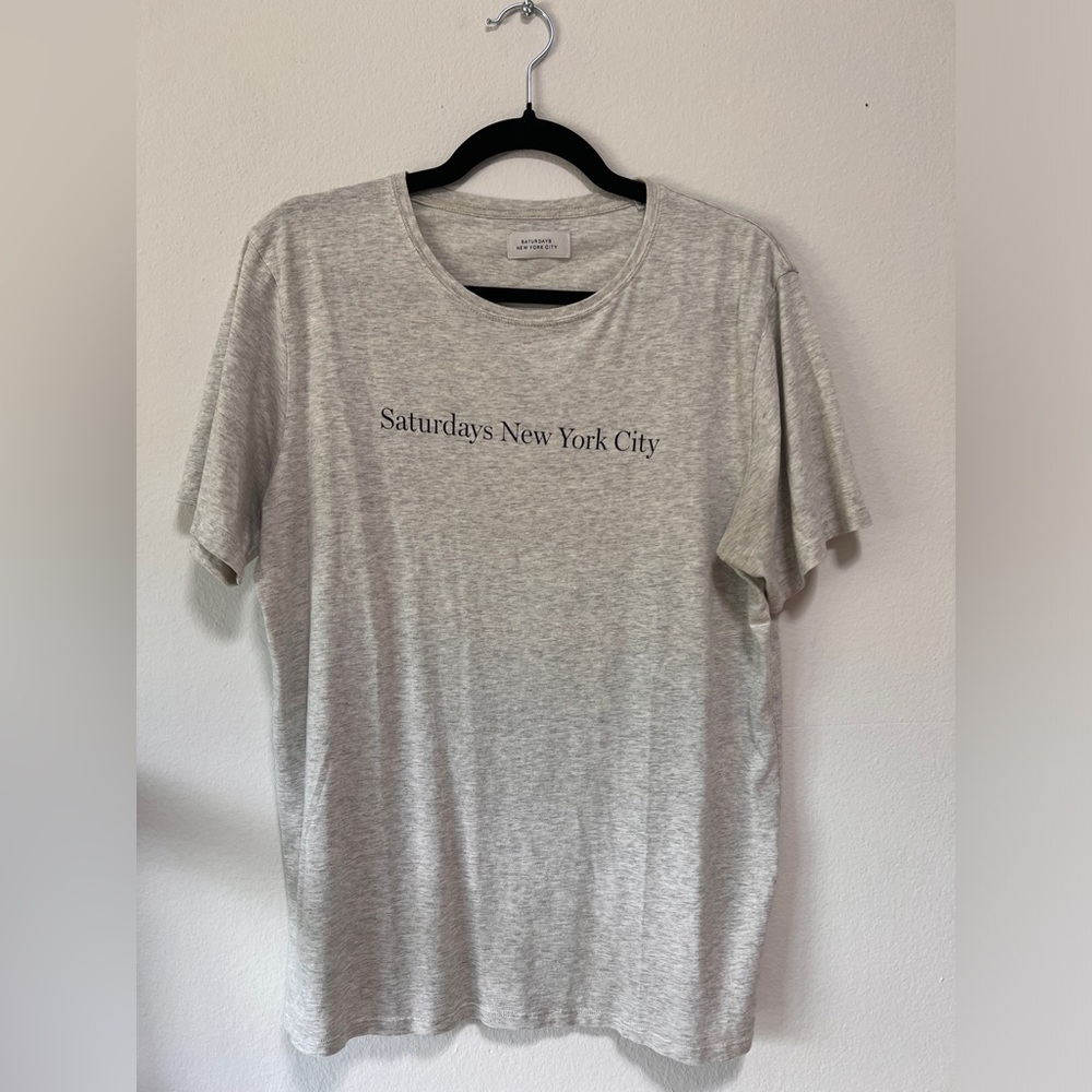 Saturdays New York City Gray Logo Short Sleeve Tee